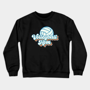 Retro Volleyball Mom Sports Team Group Cool Volleyball Mama Crewneck Sweatshirt